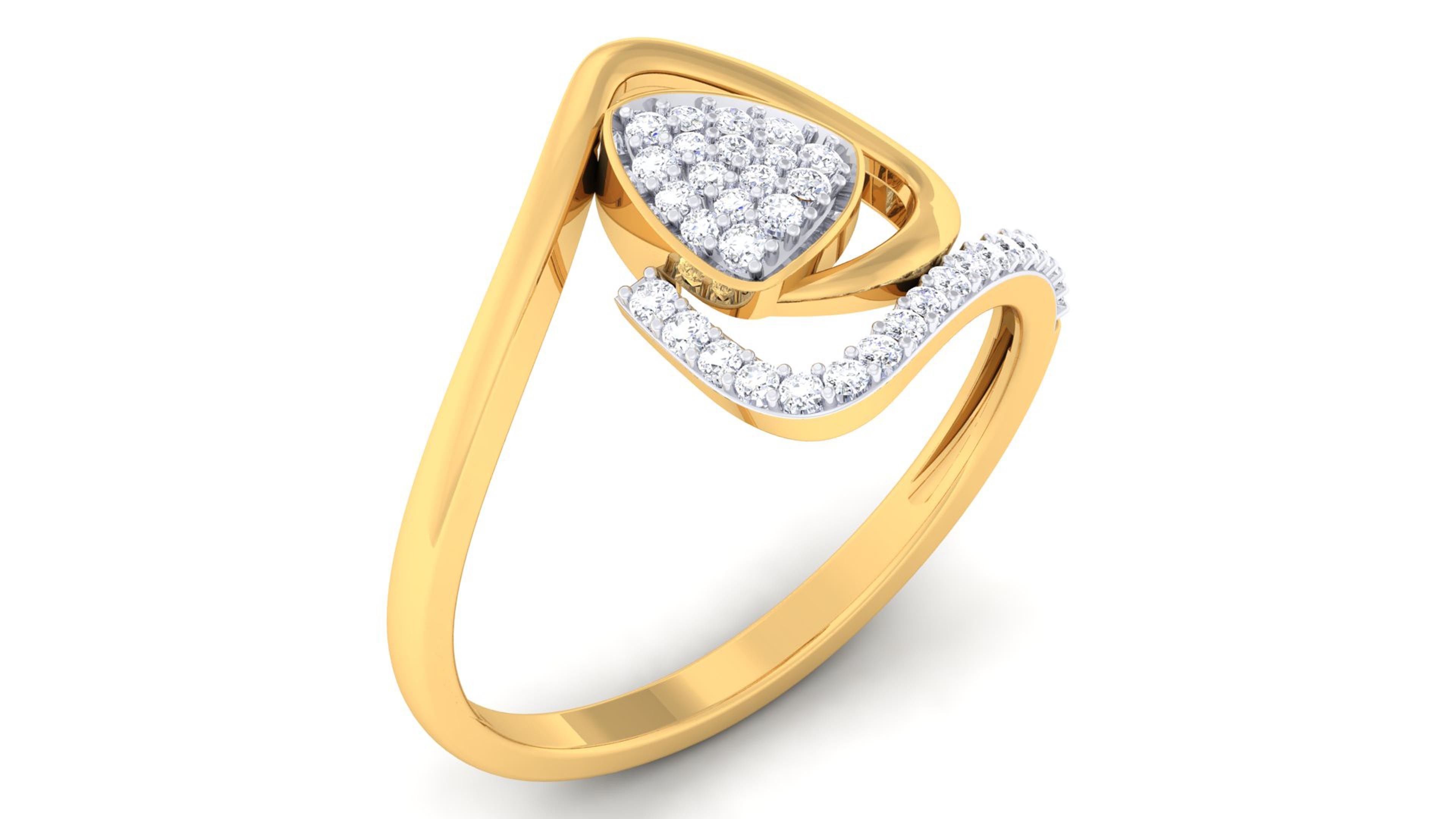 Solitaire Wedding Engagement Rings 3D print model_3