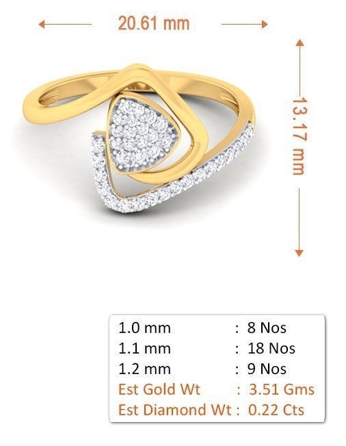 Solitaire Wedding Engagement Rings 3D print model_4