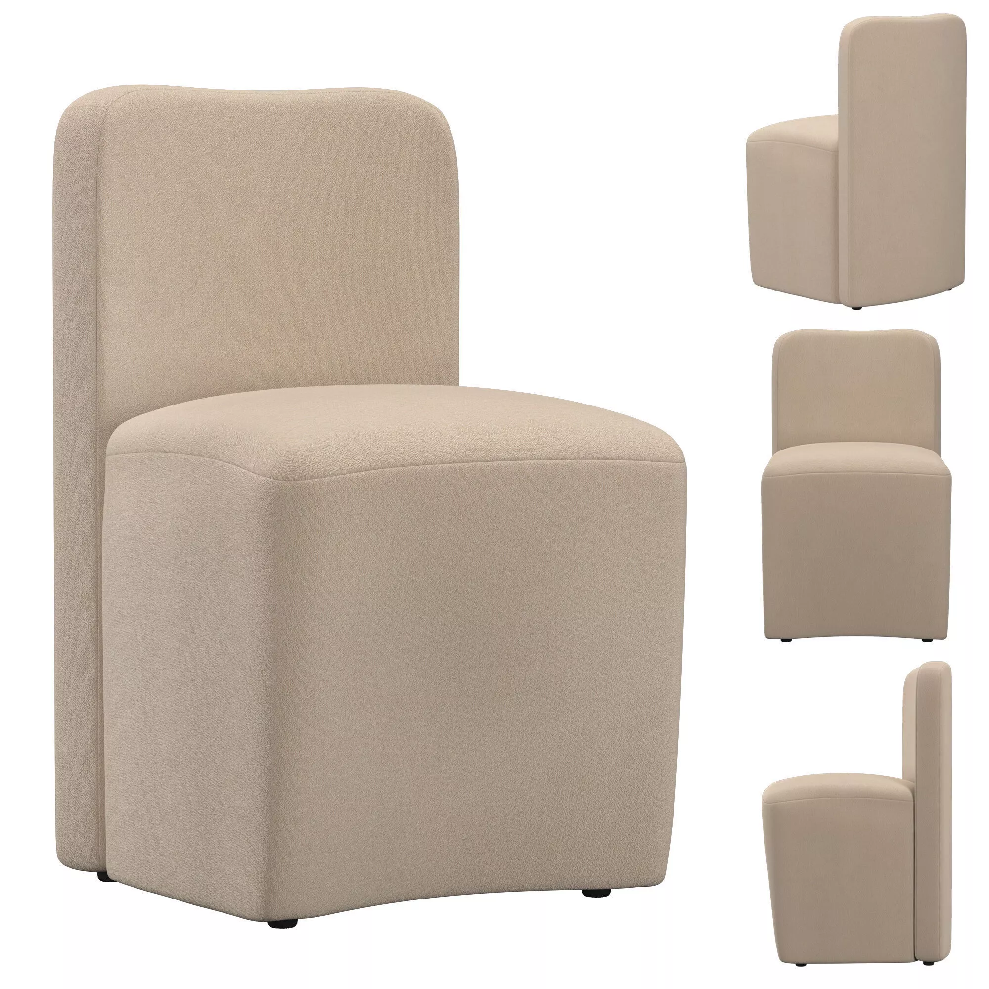 AURELIE FABRIC SIDE CHAIR 3D model