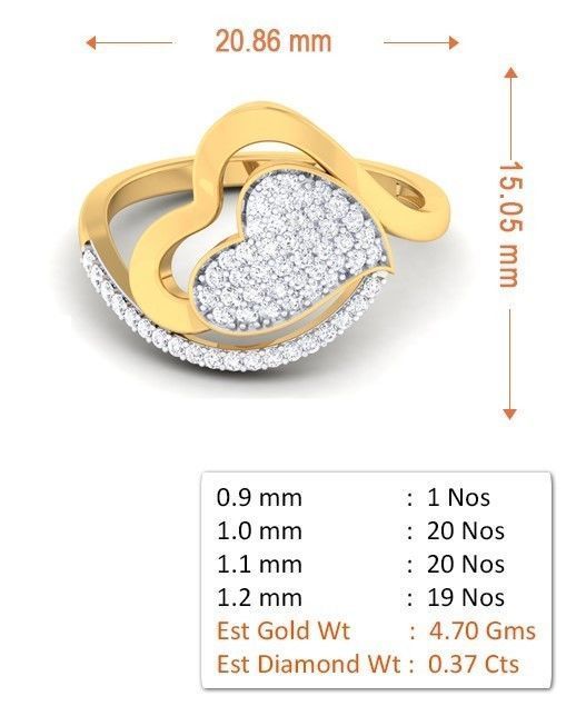 Solitaire Wedding Engagement Rings 3D print model_4
