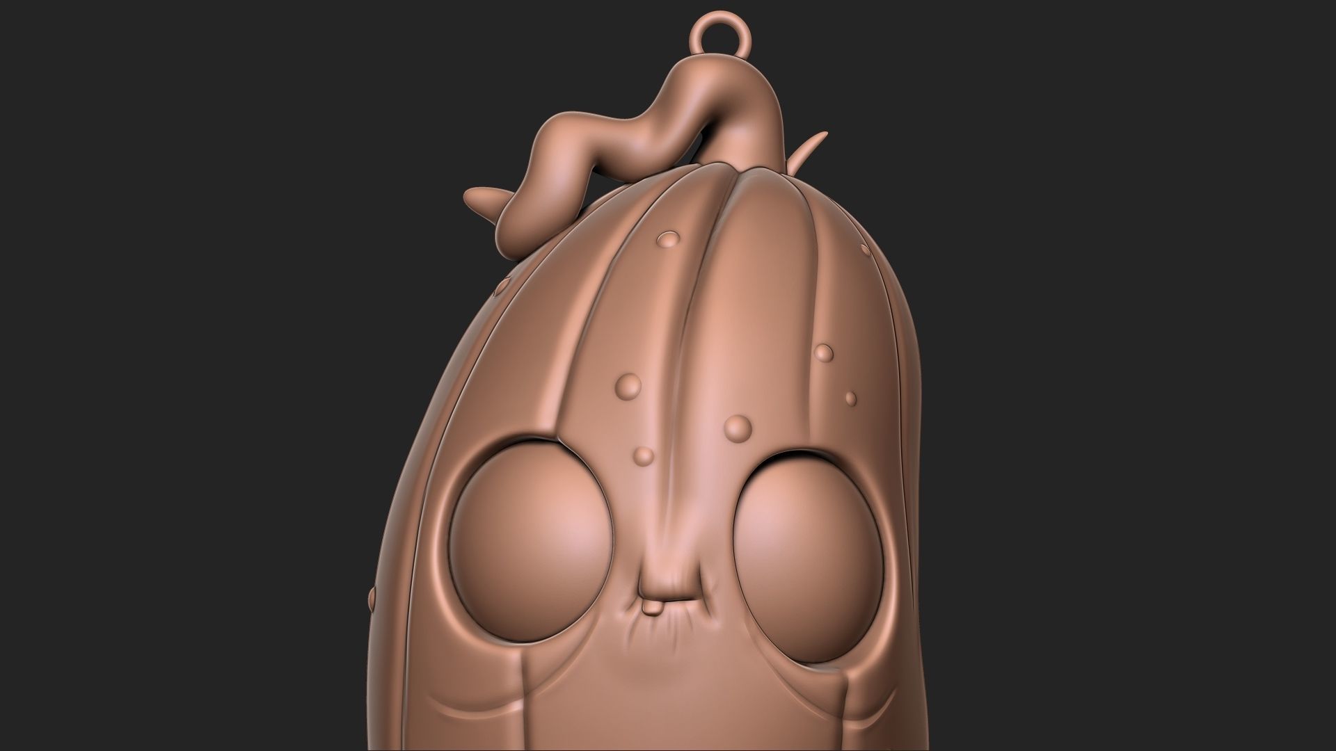 Halloween Pumpkin keychain 3D print model_6