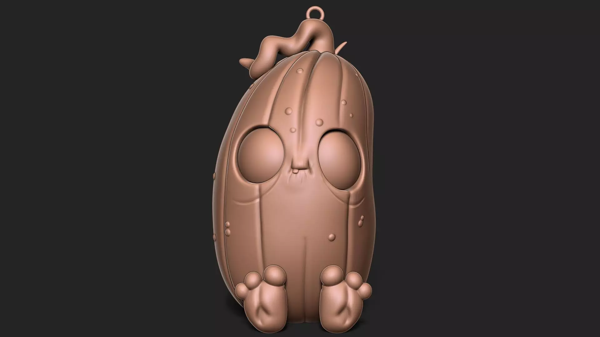Halloween Pumpkin keychain 3D print model_0