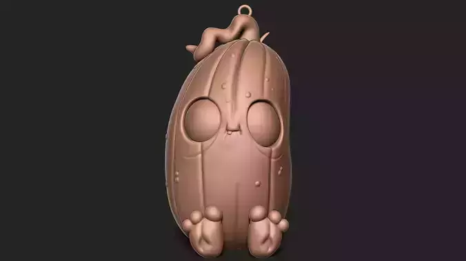 Halloween Pumpkin keychain 3D print model