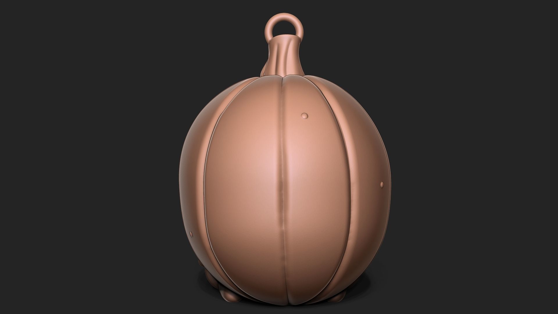 Halloween Pumpkin keychain 3D print model_5