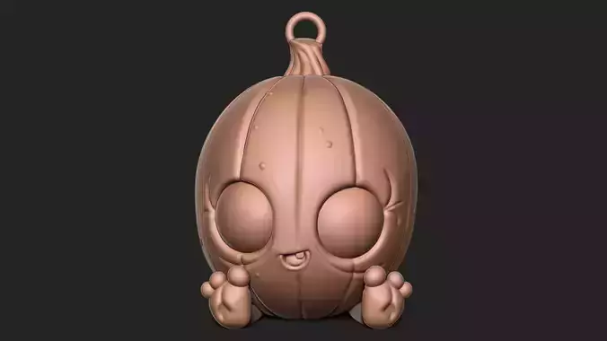 Halloween Pumpkin keychain 3D print model