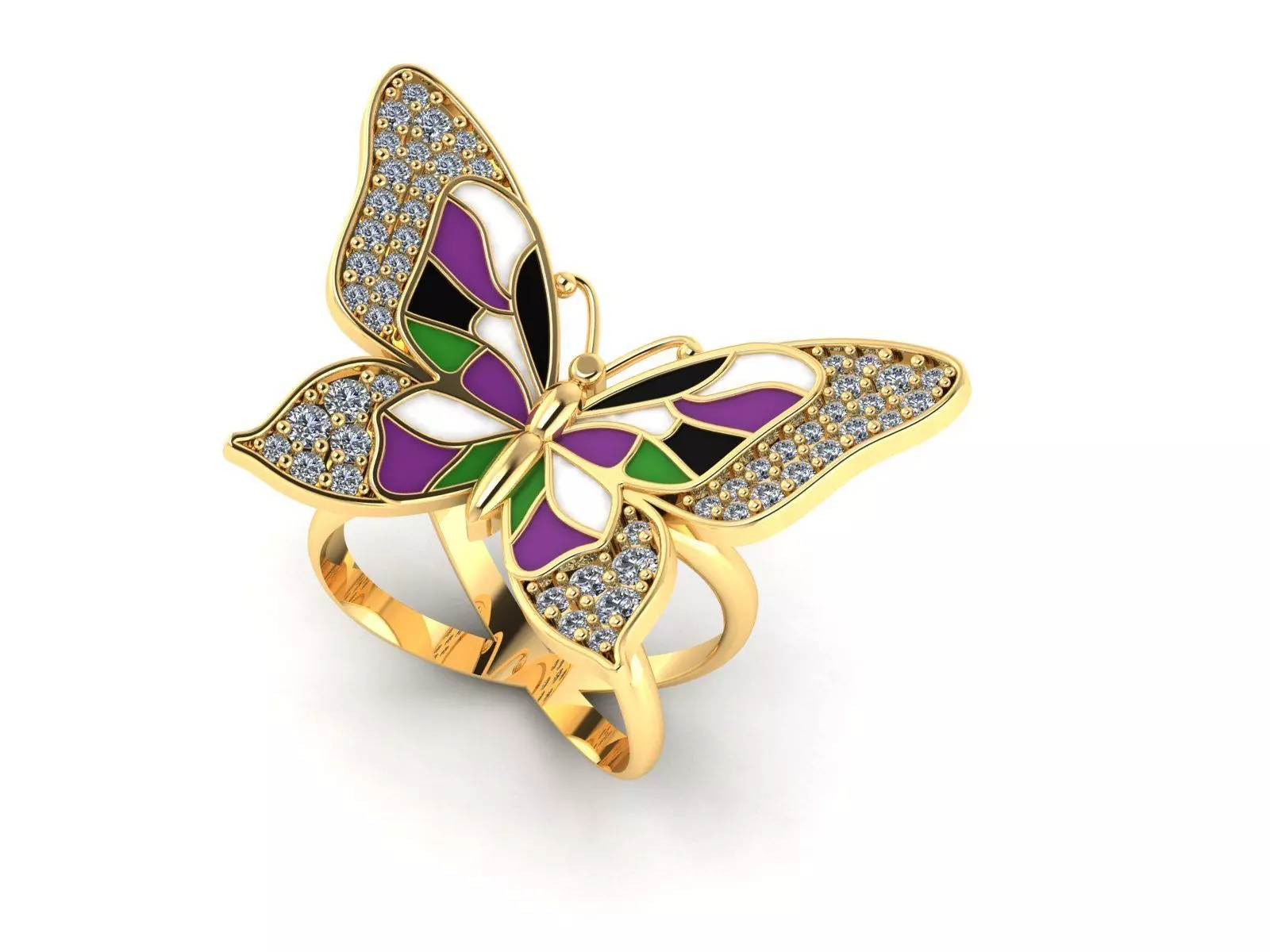 Butterfly Ring 3D print model_0