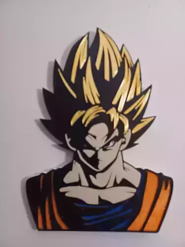 3D GOKU - DRAGON BALL Z WALL ART 3D print model