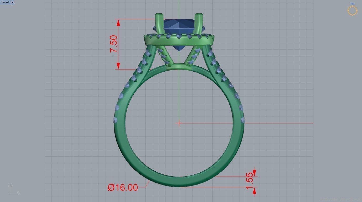 Gold Ring 3D print model_1