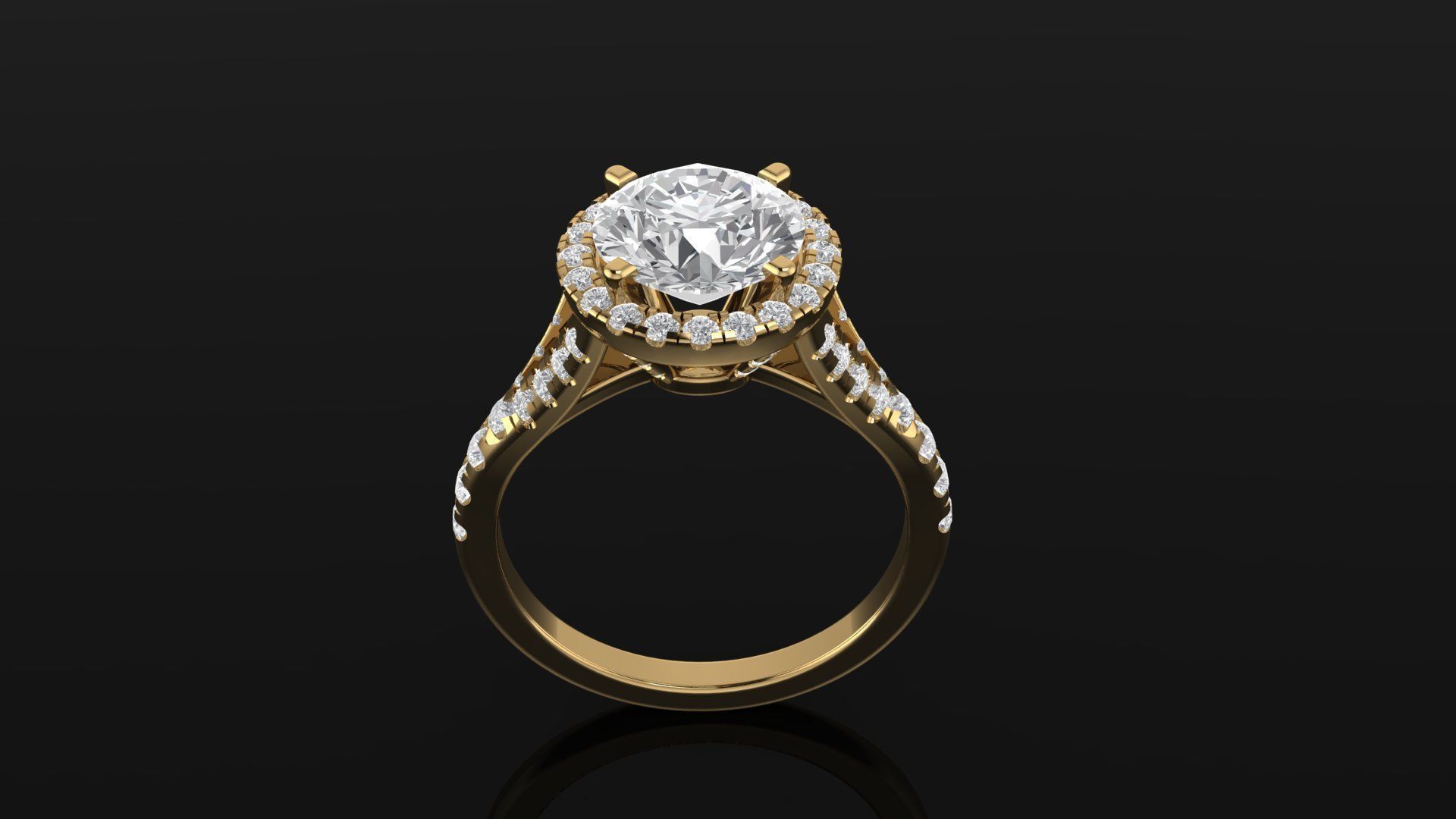 Gold Ring 3D print model_5