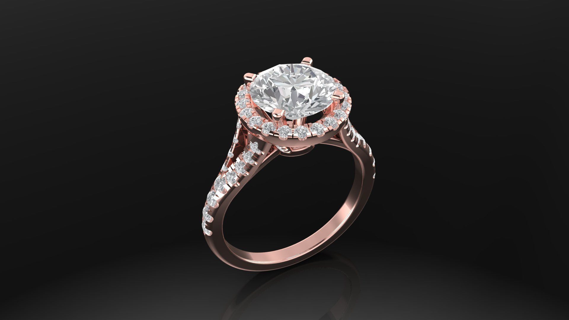 Gold Ring 3D print model_8