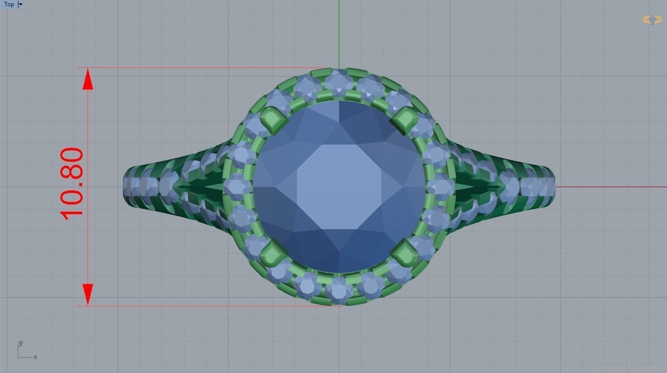 Gold Ring 3D print model_2