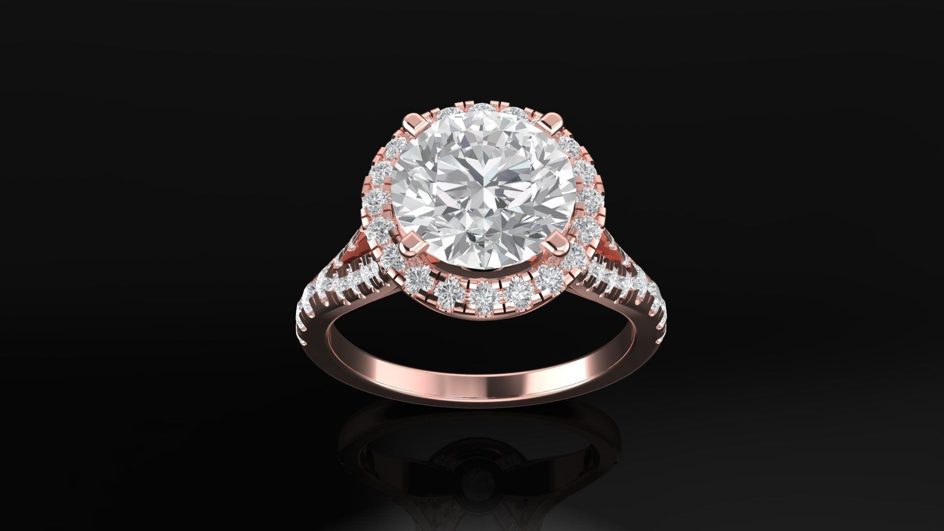 Gold Ring 3D print model_11