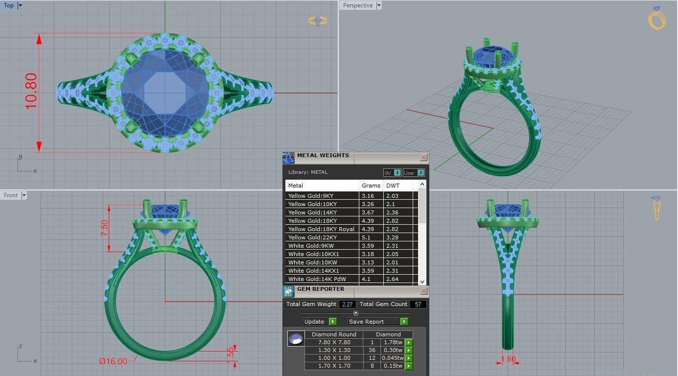 Gold Ring 3D print model_4