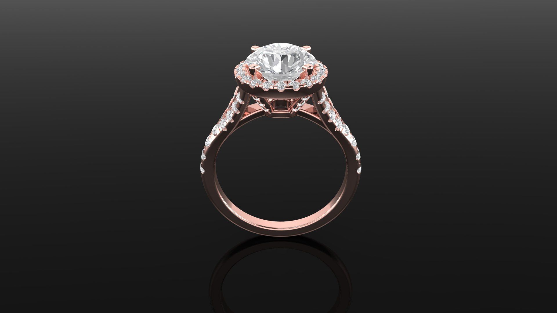 Gold Ring 3D print model_9