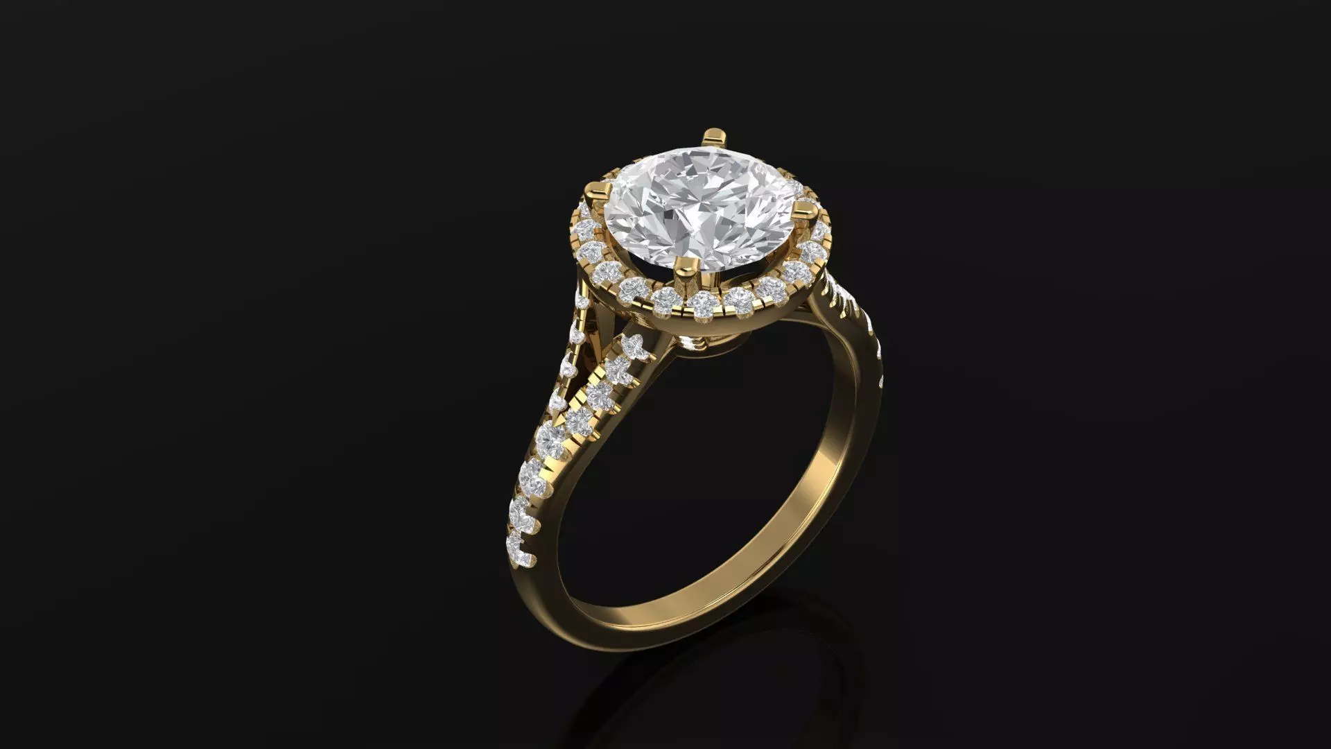 Gold Ring 3D print model_0