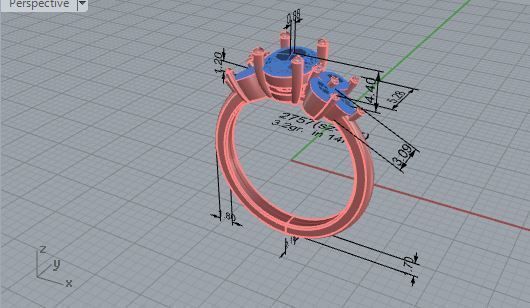 Ripping  diamond ring 2757 3D print model  3D print model_7