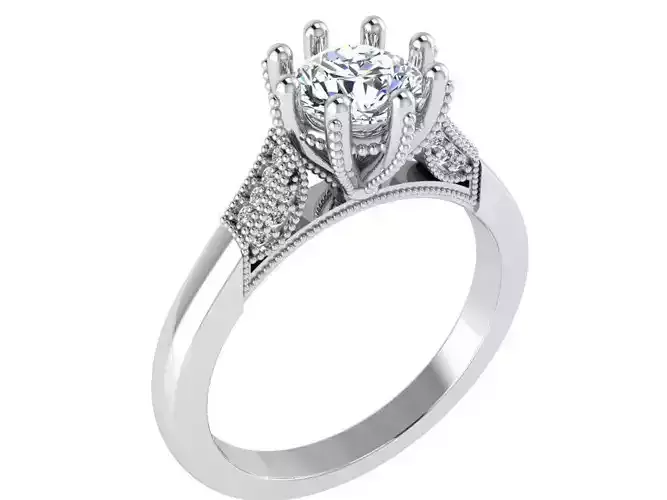 Crystal ring 2758 3D print model 