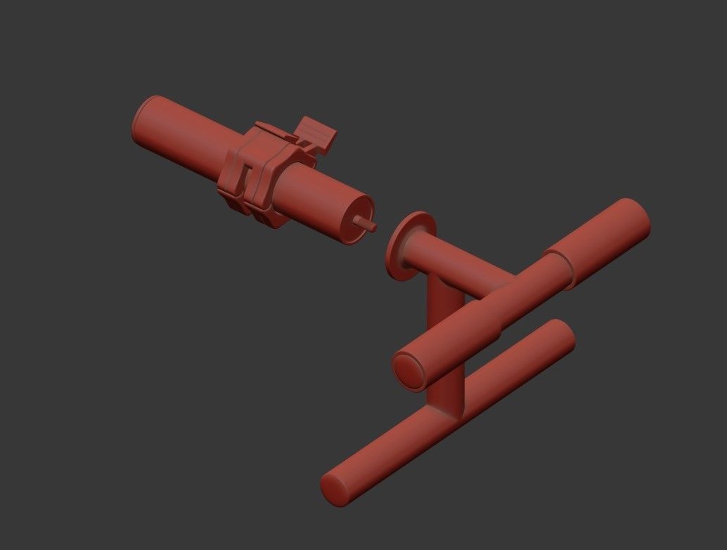 Tibialis training bar Barra de entrenamiento Tibialis 3D model_3