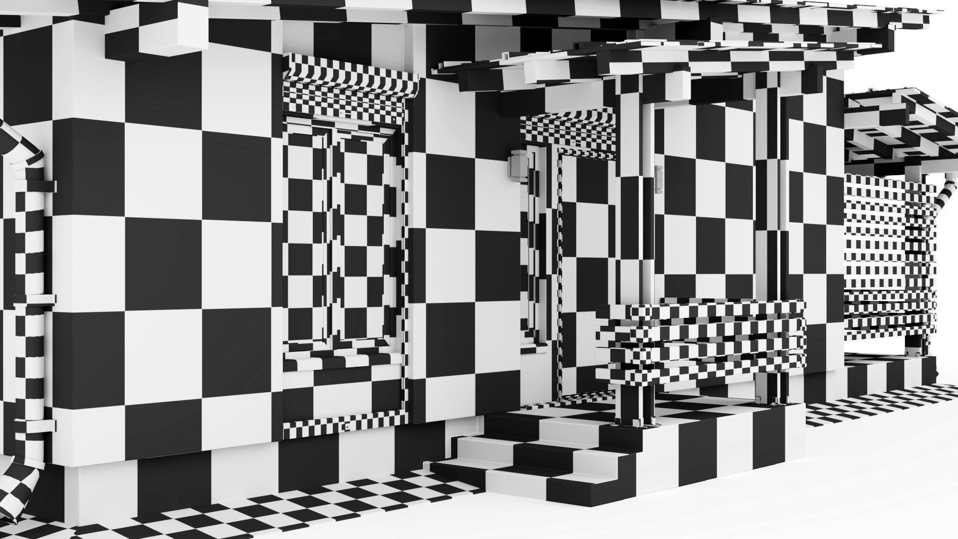 One-story cottage with a large terrace 3D model_34