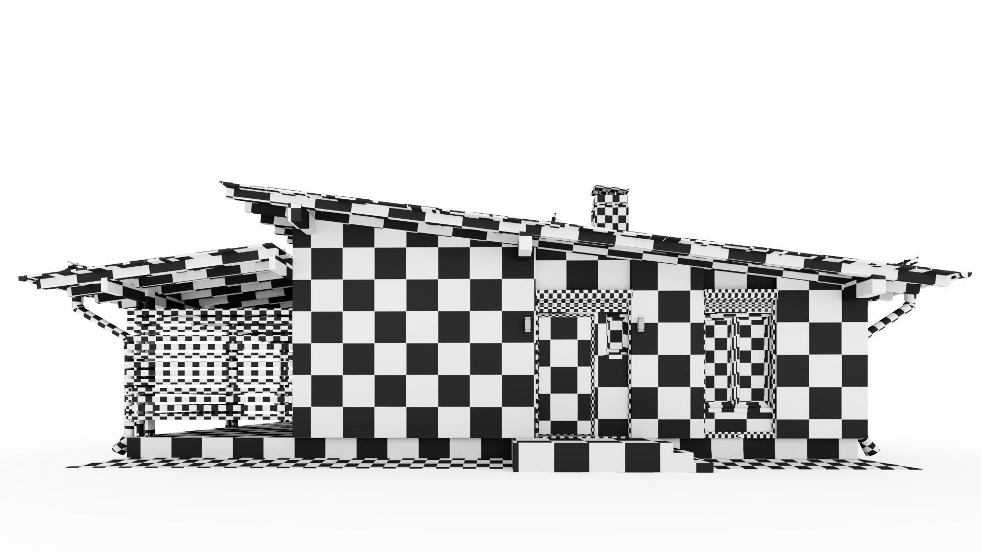 One-story cottage with a large terrace 3D model_24