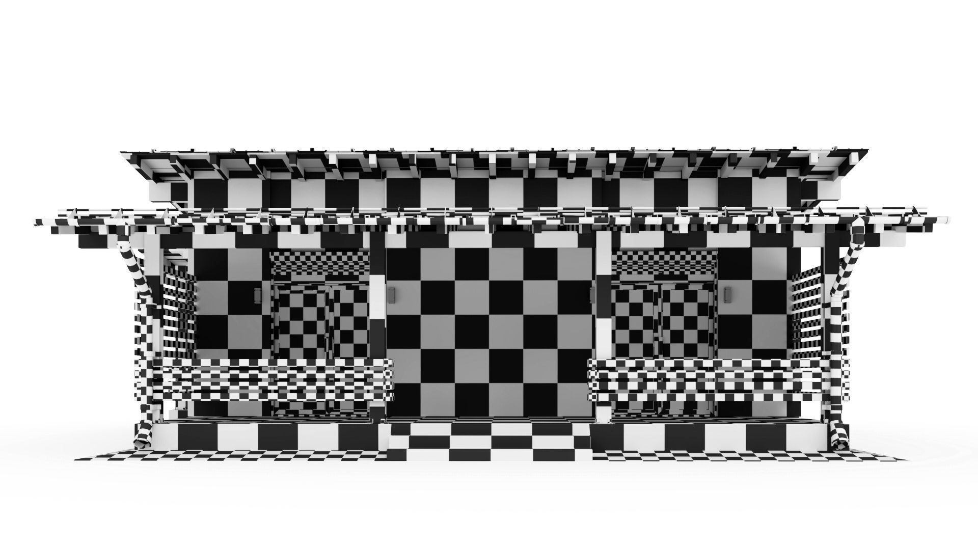 One-story cottage with a large terrace 3D model_27