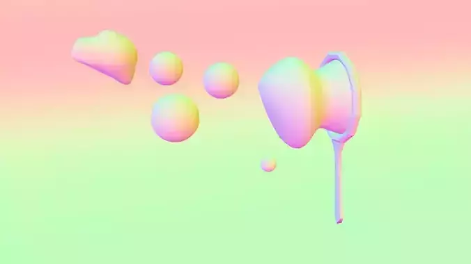 blow bubbles 3d model