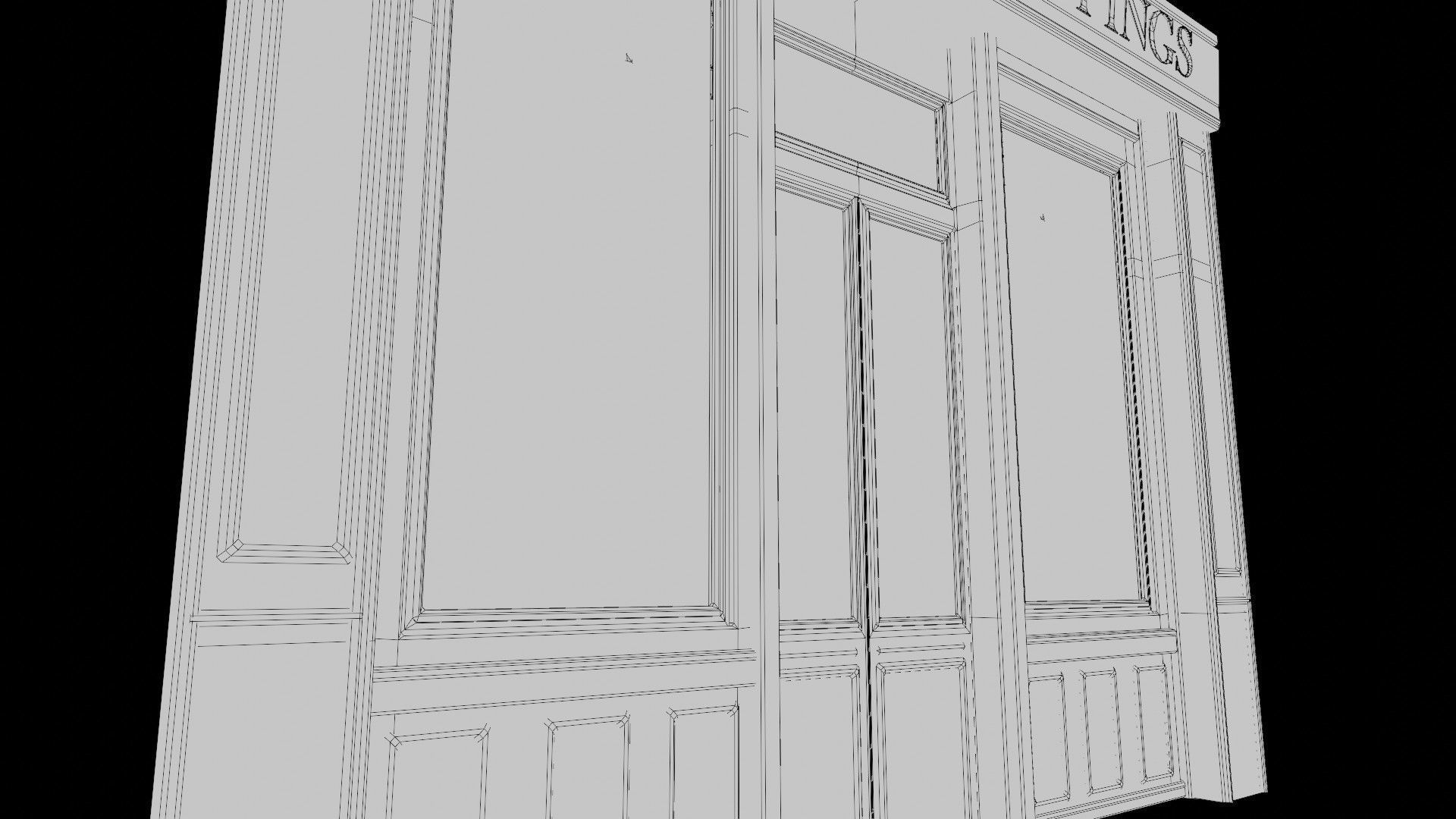 ground floor street shops with 2k  pbr textures Low-poly 3D model_10