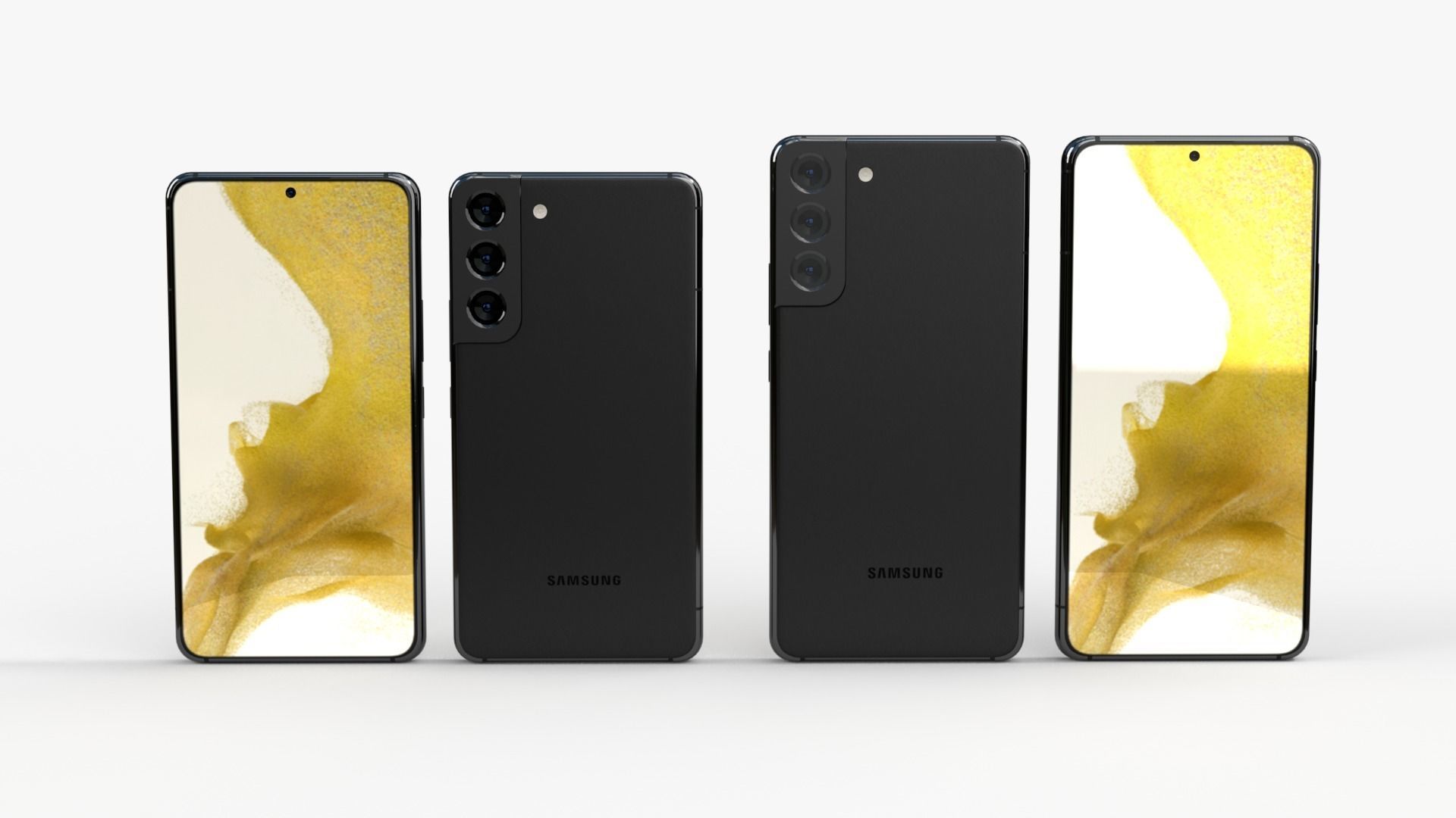 Samsung Galaxy S22 and Galaxy S22 plus Low-poly 3D model_3