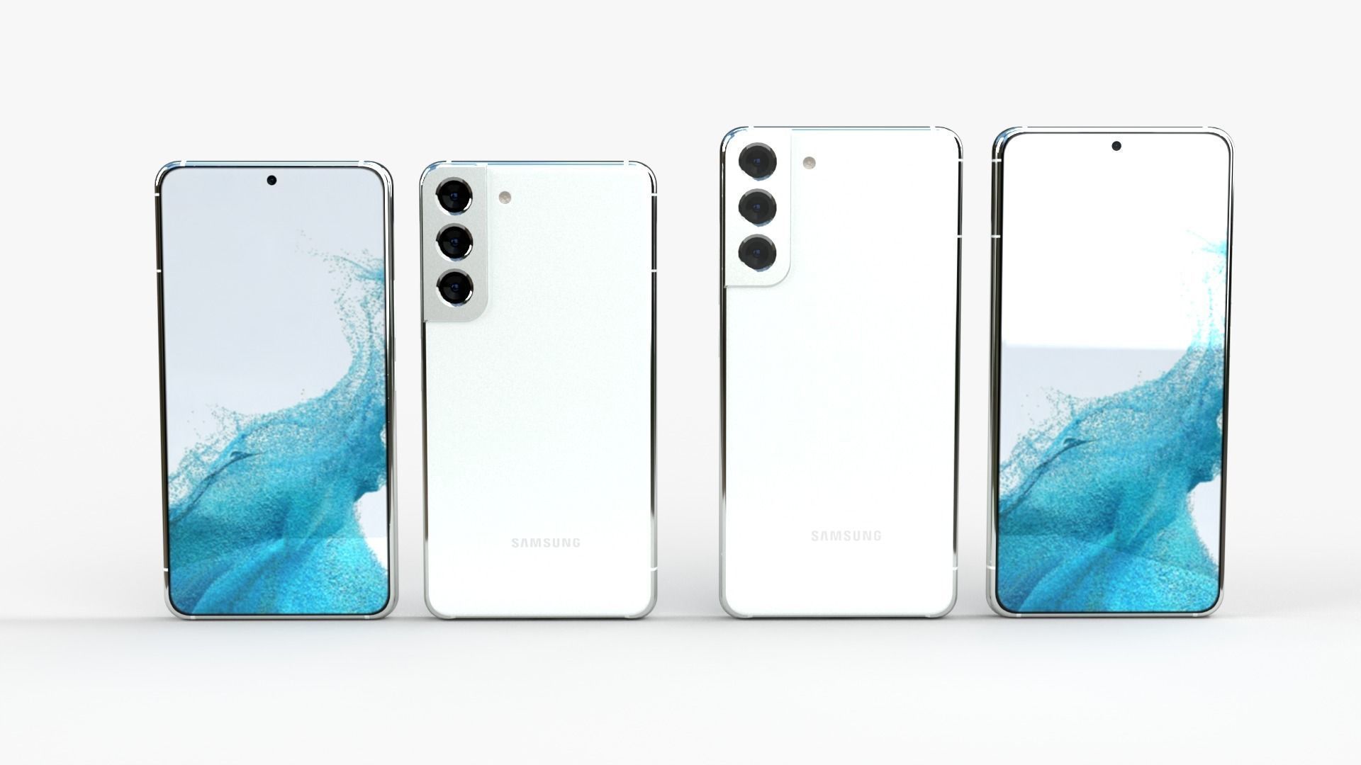 Samsung Galaxy S22 and Galaxy S22 plus Low-poly 3D model_1