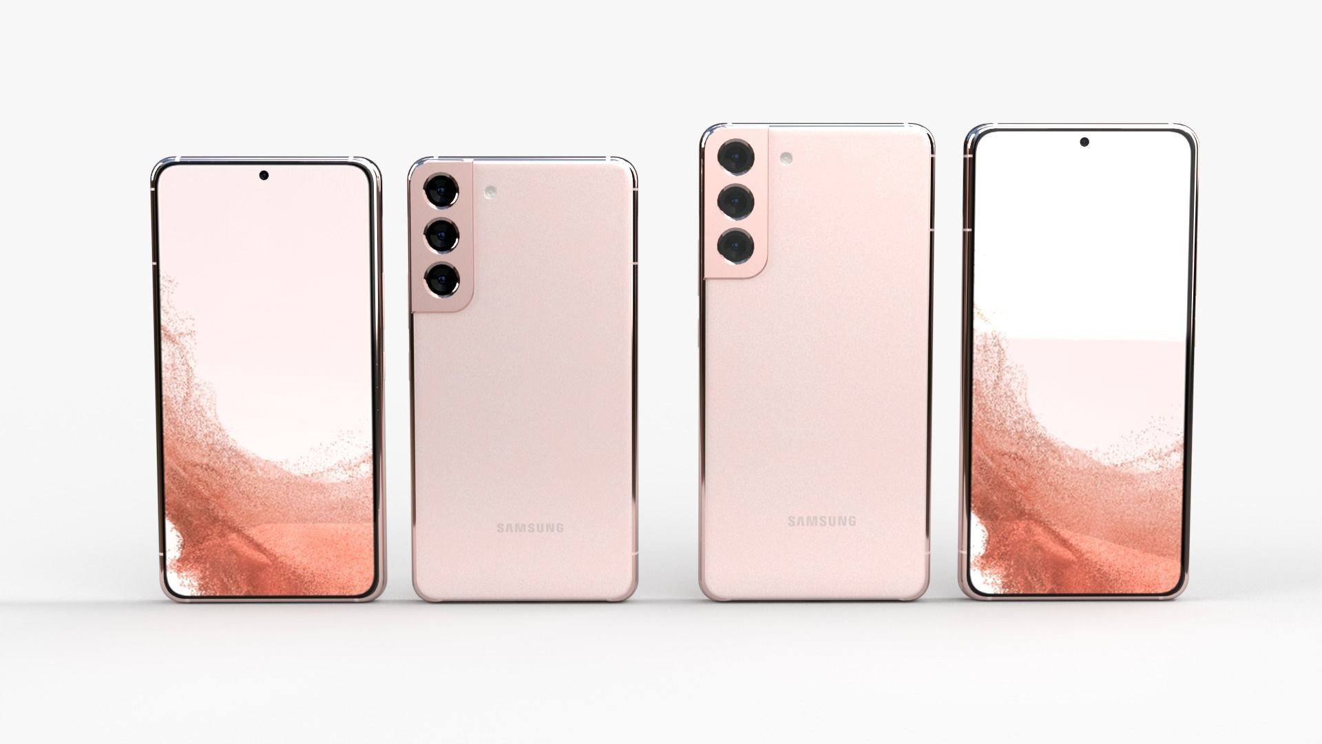 Samsung Galaxy S22 and Galaxy S22 plus Low-poly 3D model_2