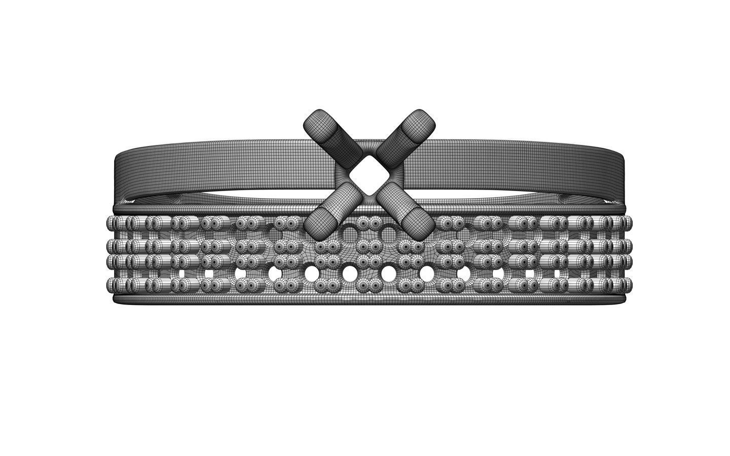 Fully printable ring model 005 3D print model_2