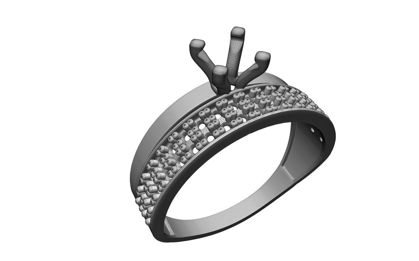 Fully printable ring model 005 3D print model_1