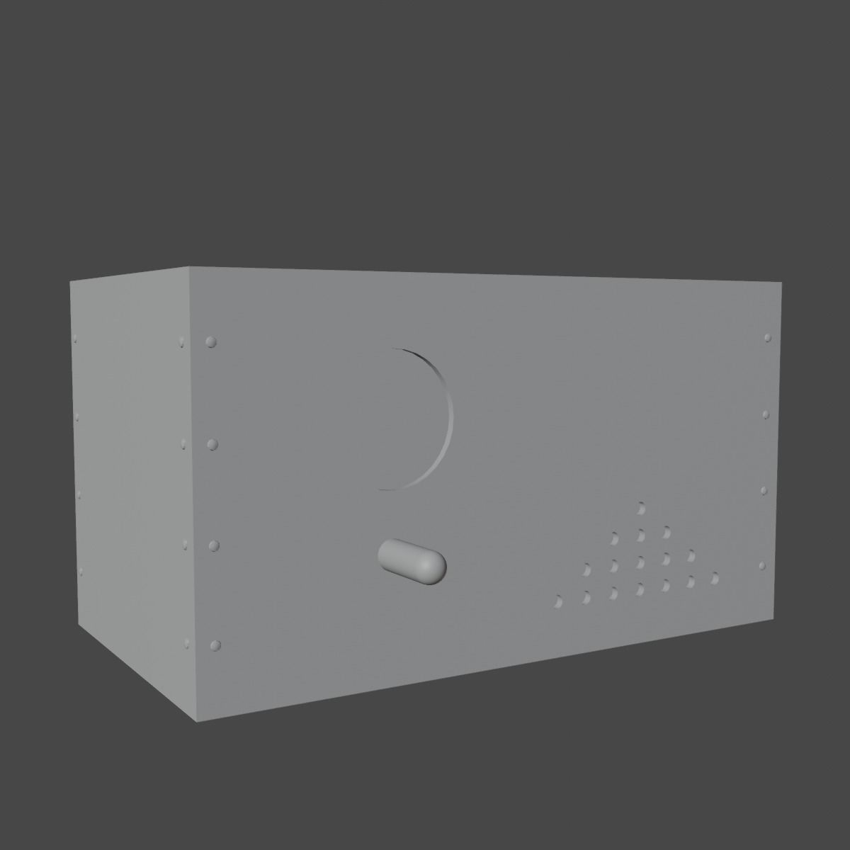 Wooden Birdhouse Low-poly 3D model_15