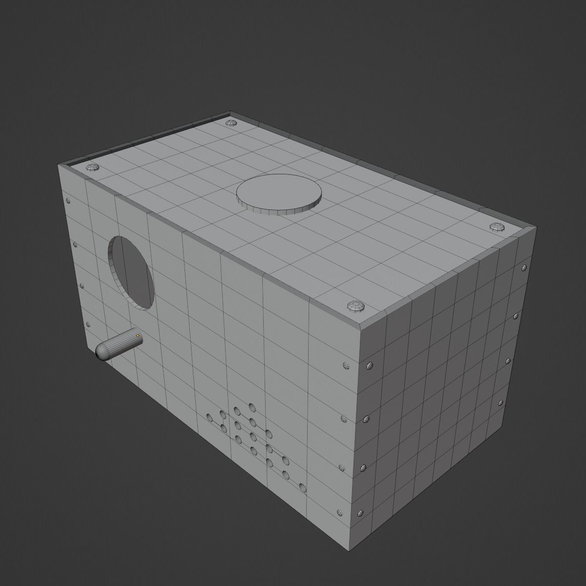 Wooden Birdhouse Low-poly 3D model_17