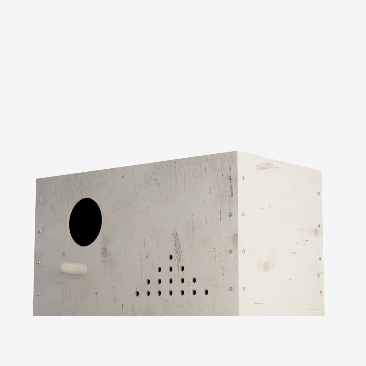 Wooden Birdhouse Low-poly 3D model_10