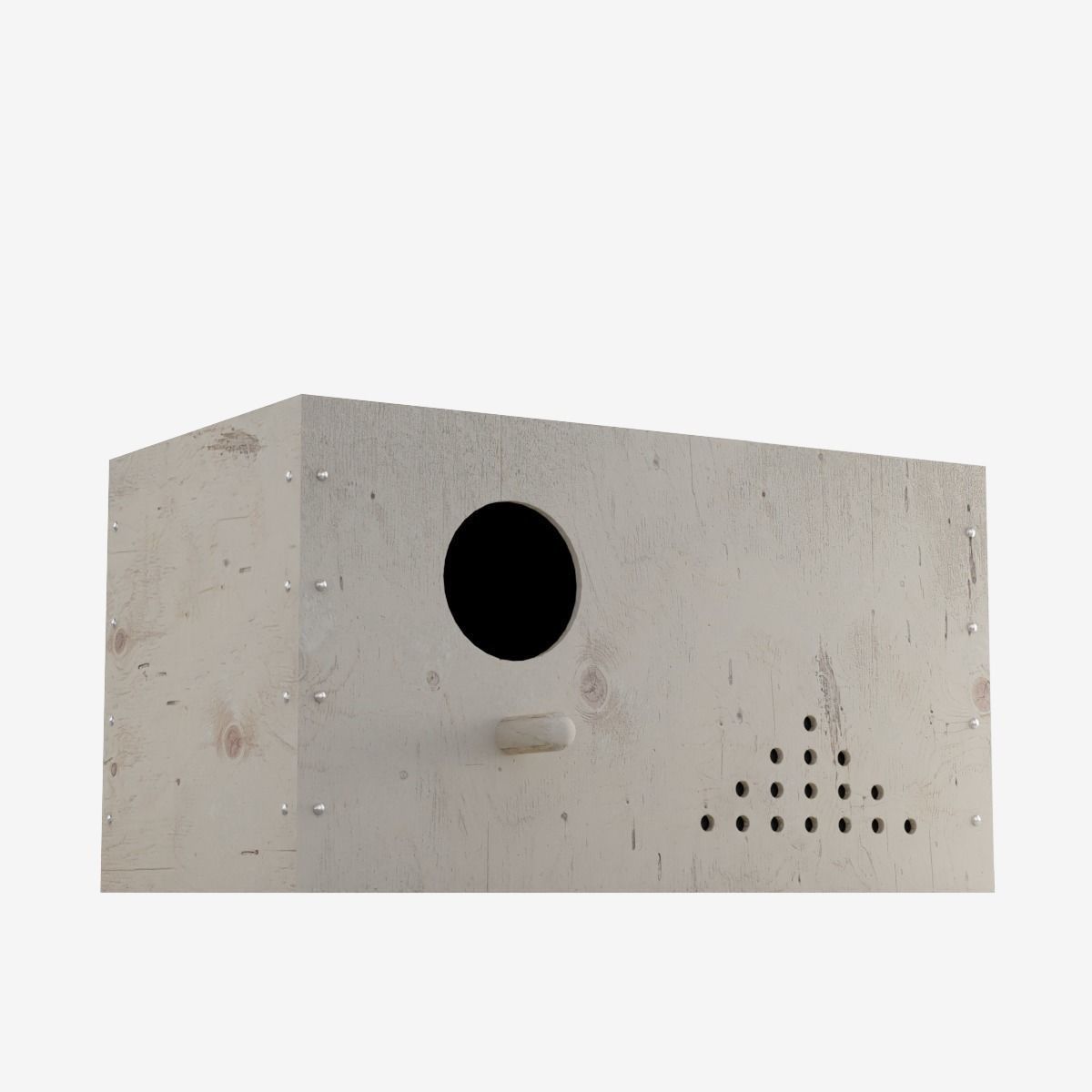 Wooden Birdhouse Low-poly 3D model_12