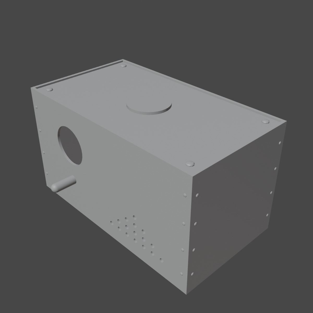 Wooden Birdhouse Low-poly 3D model_16
