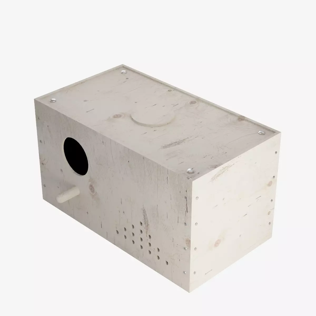 Wooden Birdhouse Low-poly 3D model_0