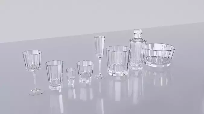 Glasses Set 3D Models