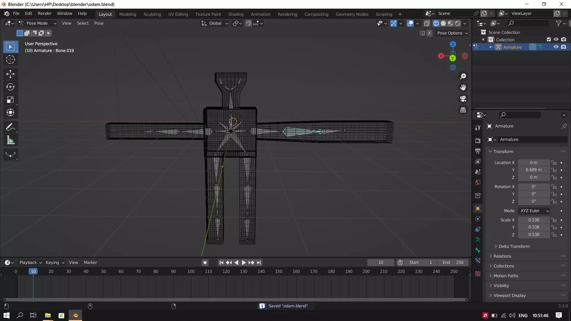odamssx character 3D model
