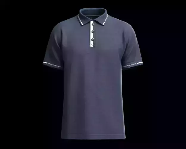 Mens Blue Polo Shirt