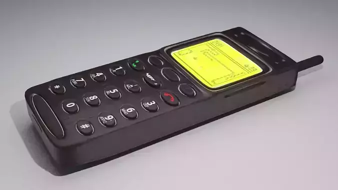 Retro Phone   Low-poly 3D model