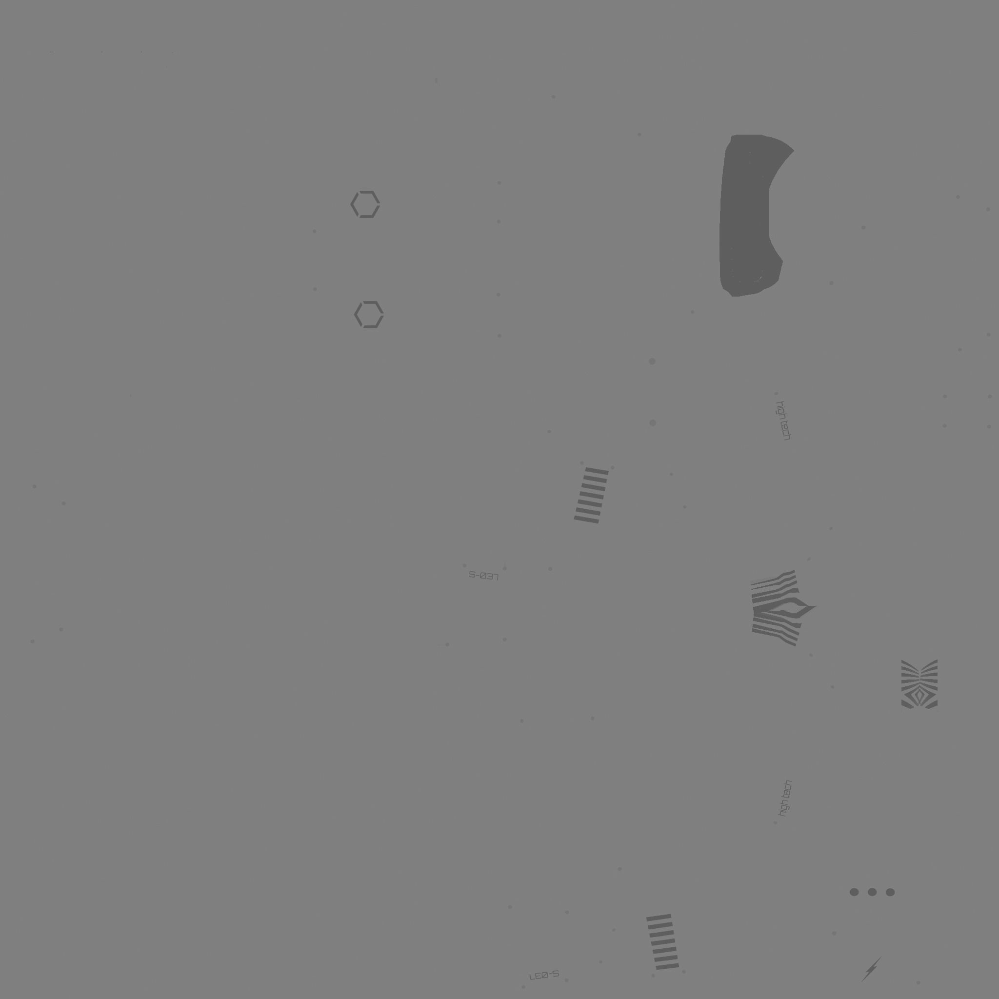 SciFi War Axe A10 Digital Camo - Sci Fi Weapon Design Low-poly 3D model_22