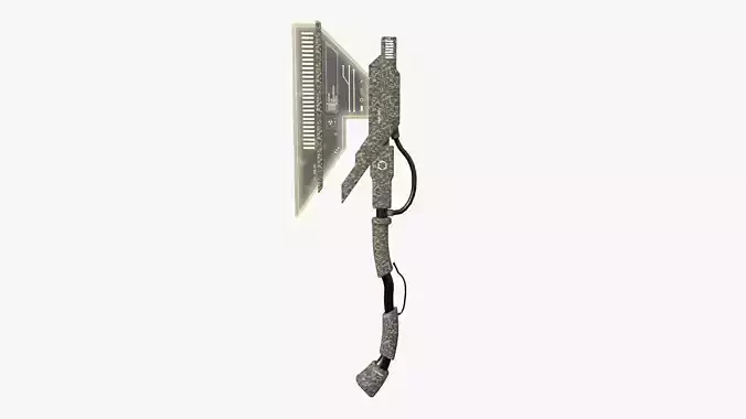 SciFi War Axe A10 Digital Camo - Sci Fi Weapon Design Low-poly 3D model