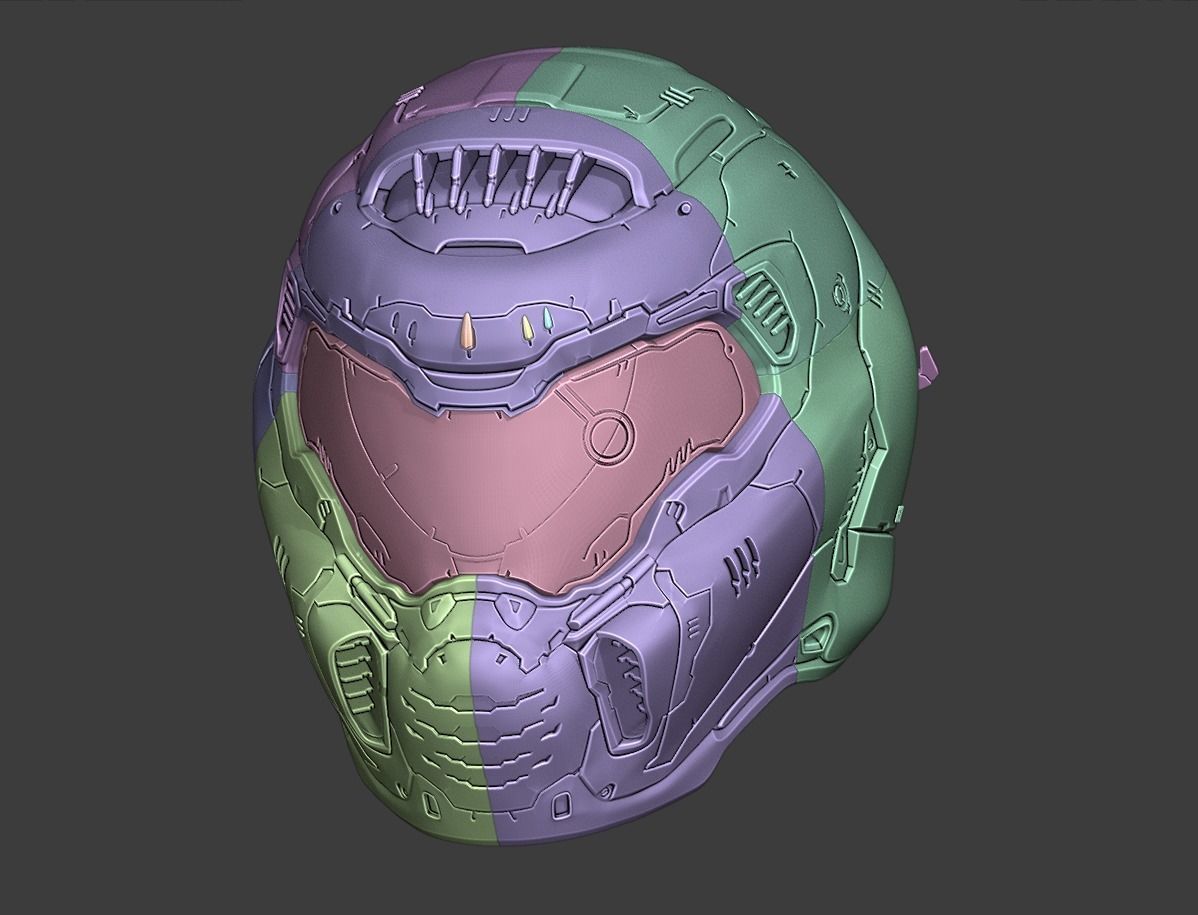 Doom Eternal Helmet-3D model 3D print model_4