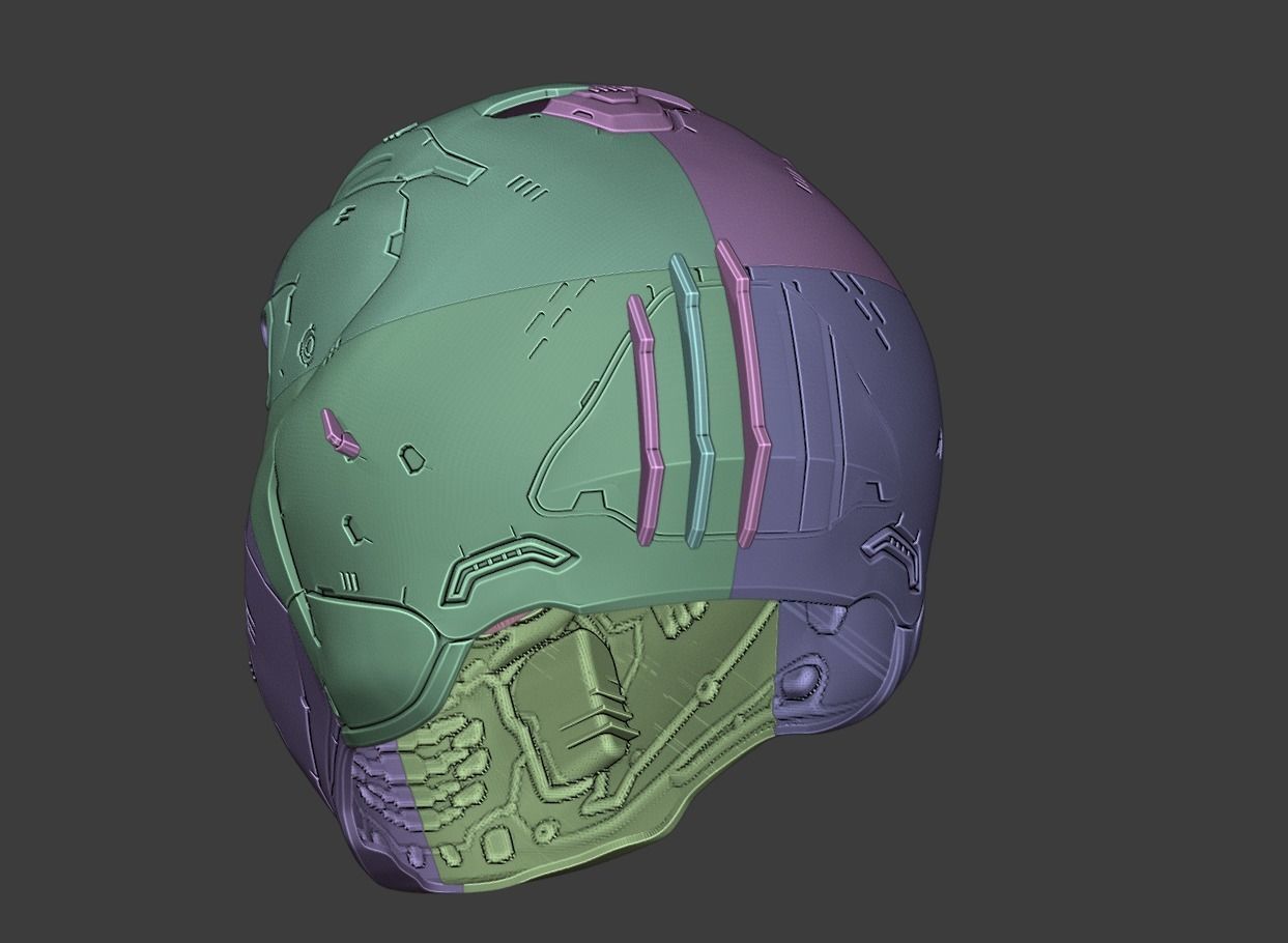 Doom Eternal Helmet-3D model 3D print model_6