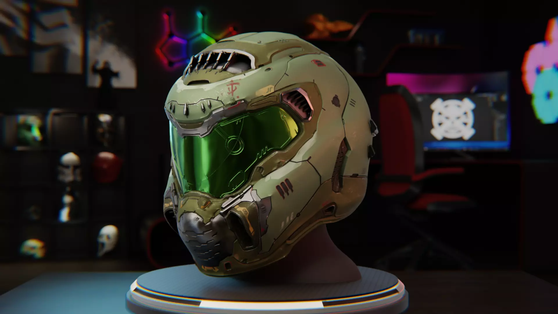 Doom Eternal Helmet-3D model 3D print model_0
