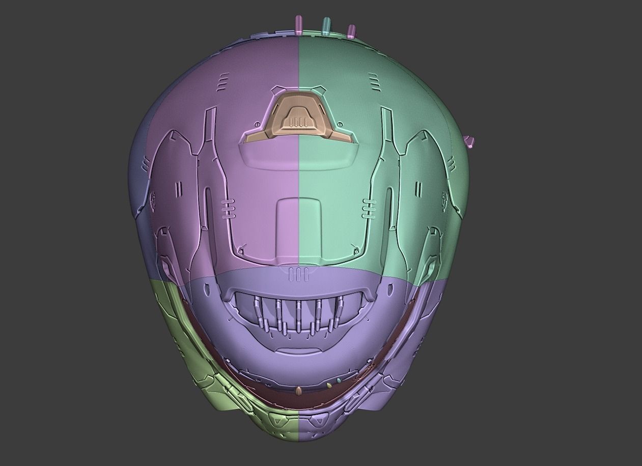 Doom Eternal Helmet-3D model 3D print model_7
