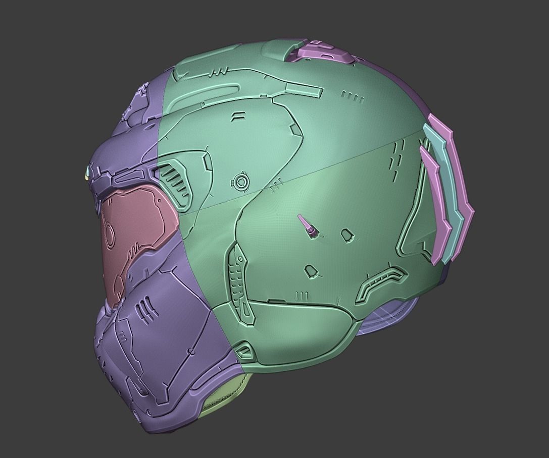Doom Eternal Helmet-3D model 3D print model_5
