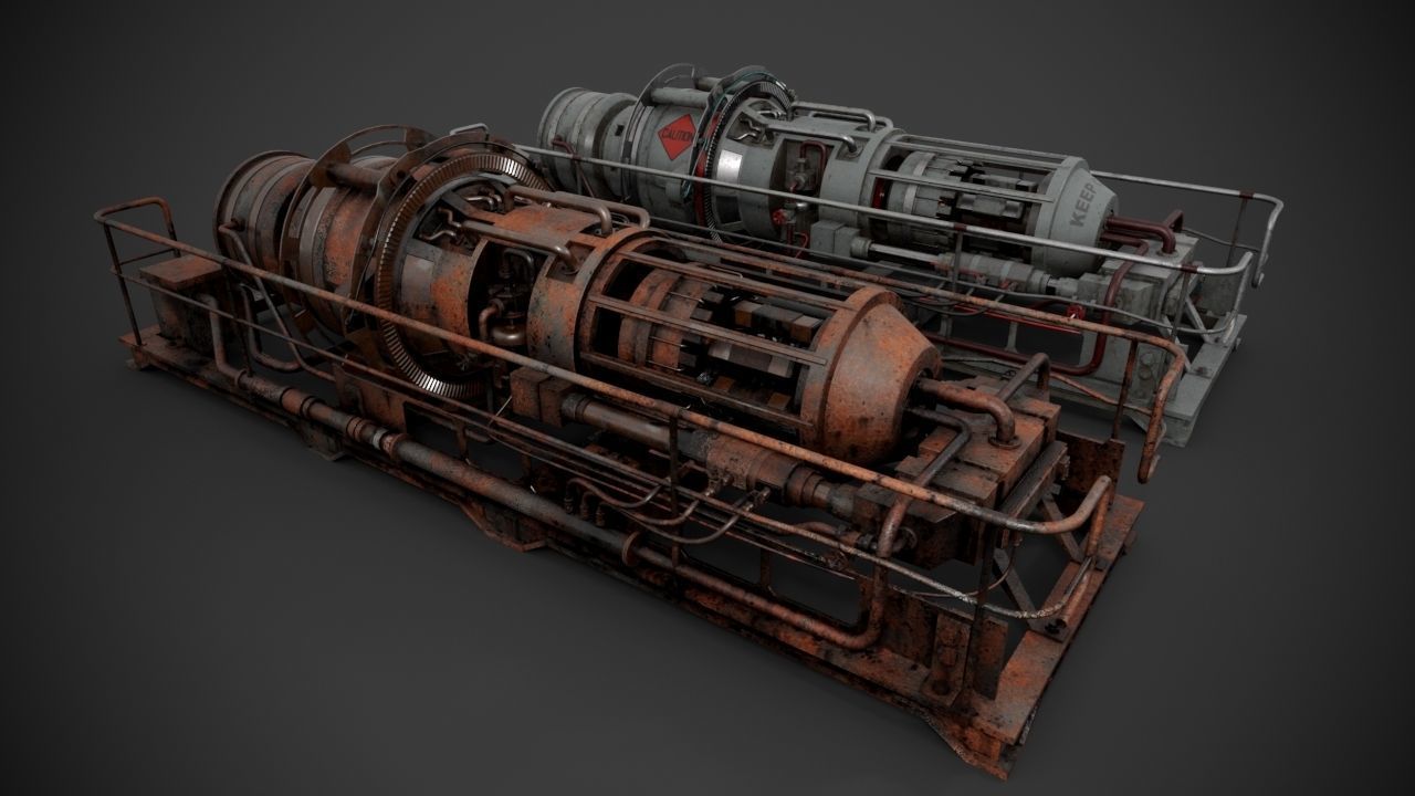 Machinery device 3D model_2